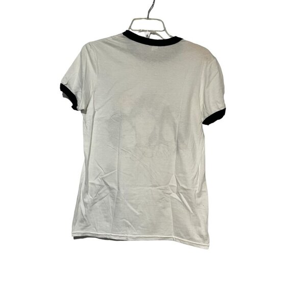 Anvil The Staves Women's Shirt Short Sleeve White Black Size S - Picture 2 of 4